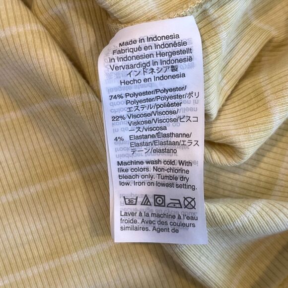 Madewell Ribbed Westville Tank Top Crisp Pear Yellow Small Summer - Picture 6 of 7